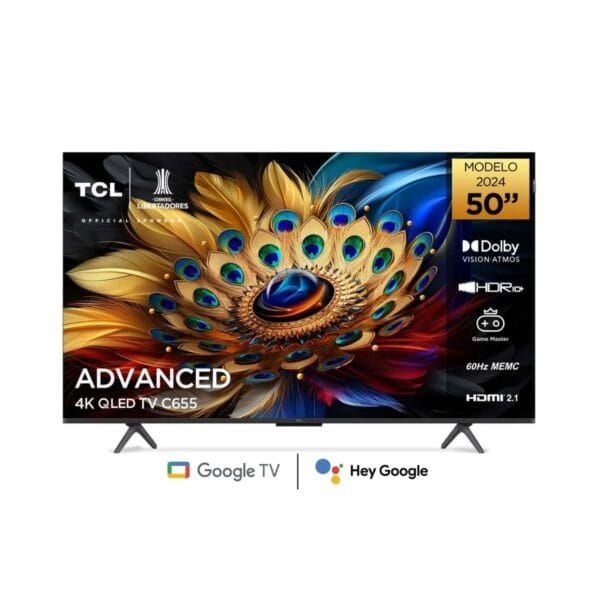 Televisor TCL 50" Pulgadas - 127 Cm 4K-UHD QLED - Smart Tv - Google Tv